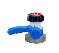 Connettore per serbatoio resistente, adattatore per serbatoio da 6,1 cm, raccordo da 15,2 x 15,2 cm con filettatura grossa, guarnizione in silicone a prova di perdite, valvola di controllo di uscita