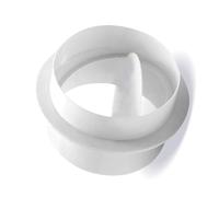 Connettore per serranda antiritorno, valvola di non ritorno per collegare il tubo del condotto o il tubo flessibile per cucina, bagno e zona giorno bianco 125mm