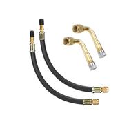 Connettore per stelo di gonfiaggio, kit adattatore rapido per pompa per pneumatici, estensione flessibile per auto, moto, biciclette, scooter, camion, rimorchi, SUV, garantisce un comodo accesso per