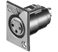 Connettore per telaio microfono Goobay XLR 3 pin femmina grigio
