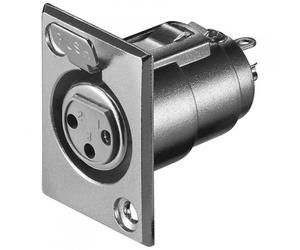 Connettore per telaio microfono Goobay XLR 3 pin femmina grigio