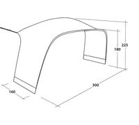 Connettore per tenda outwell wakefield per il collegamento del riparo wakefield con la tenda m