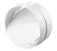 Connettore per tubi con valvola di ritorno, 100 mm, tubo di ventilazione, tubo di ventilazione, canale in PVC, raccordo in plastica ABS, bianco, Ø 100 mm