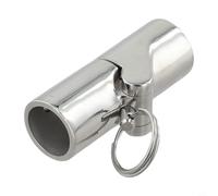Connettore per tubi per ringhiera per barche in acciaio inossidabile 316 di grado marino con giunto girevole pieghevole che fornisce un montaggio affidabile e flessibile (22 mm)