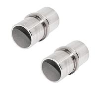 Connettore per tubi, puntali di collegamento, attacco spina, manicotto di collegamento, ringhiera x 2 pezzi Ø 33,7 mm, tubi tondi, connessioni, costruzione ringhiera, corrimano, tubo per scale,