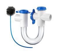 Connettore per tubi, scarico condensa, sifone condensa, trappole standard a U in PVC da 3/4", con spazzola per la pulizia, eccellente connettore per tubi, trappola AC, kit di pulizia per scarichi