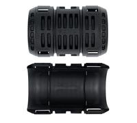 Connettore per tubo corrugato M16 - Manicotto nero, 4 semi-gusci (per 2 collegamenti), resistente agli urti, antistatico, senza alogeni, resistente a temperature da -20 °C a +80 °C