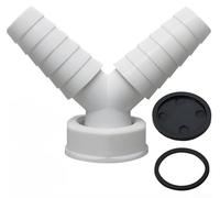 Connettore per tubo di scarico della lavatrice a forma di Y, splitter per tubi da 2,5 cm e 3,8 cm, per attrezzature per lavanderia per drenaggio condiviso (3,8 cm)