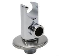 Connettore per tubo doccia a parete con supporto 1/2 pollice IPS uscita gomito per doccia portatile staffa girevole in lega cromata facile da installare Trim Cap UK