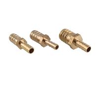 connettore per tubo flessibile, 3 pz Ottone 2 Vie Riduzione Tubo Dritto Barb Spinato Raccordo Riduttore Adattatore del Connettore for Aria Carburante Gas Acqua(10mm 19mm Barb)