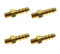 connettore per tubo flessibile, Connettori di accoppiamento, 4 pezzi Raccordi for tubi Pagoda Filettatura metrica maschio M5 M6 M8 Tubo in ottone con innesto in pelle Connettore trachea(4mm to M5x0.8)
