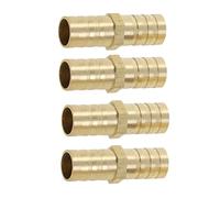 connettore per tubo flessibile, Connettori di accoppiamento, 4 pezzi Raccordo for tubo dritto in ottone Raccordo for connettore accoppiatore spinato in rame for gas con innesto uguale(8mm 8mm)