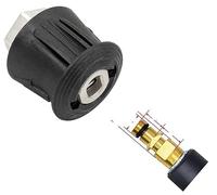 Connettore per Tubo Flessibile idropulitrice Karcher - Nylon, Alluminio - M22 Femmina - Presa Rapida Karcher/Nilfisk - Nero - 1 Pezzo