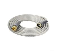 Connettore per tubo flessibile in acciaio inox per avvolgitubo da giardino, in metallo resistente, con design anti ruggine, adattatore di prolunga flessibile per uso esterno (0,9 m)
