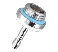 Connettore per tubo flessibile in ottone cromato con filettatura G1/4, perfettamente adatto per diversi kit di raffreddamento ad acqua (4 mm)