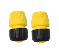 Connettore per tubo flessibile per Kärcher (2.645-191.0), confezione da 1/2 accoppiamento rapido in plastica nera di alta qualità, sistema di bloccaggio sicuro a 3 punti, adatto per tubi di diametro