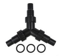 Connettore per tubo flessibile per laghetto a due vie con splitter a Y e controlli di flusso individuali per una gestione flessibile dell'acqua (01)