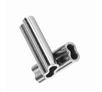 Connettore per Tubo in Rame da Pesca Durevole Anticorrosivo Facile da Crimpare per la Pesca a Traina a Fondo 100 Pezzi 6 Dimensioni Manicotti a Crimpare a Doppia Canna per Pescatori (2,0