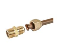 Connettore per tubo svasato da 1/8" 1/4" 3/8" 1/2" 3/4" BSPP maschio a 6,35-19,05 mm tubo svasato 45 gradi SAE-Standard ottone raccordo connettore (3l8 BSPP a 9,52 mm)