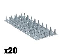 Connettore piastra trave reticolare dentata zincata 50 mm x 129 mm...