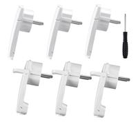 Connettore piatto: WIYETY 6 pezzi contatto di protezione spina angolare 250 V 16 A, spina angolare Schuko piatta, spina Schuko angolare per cavi fino a 3 x 1,5 mm², spina piatta europea