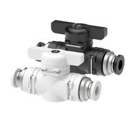 Connettore Pn Serie BUC Valvole manuali con interruttore 4mm 6mm 8mm 10mm 12mm 14mm 16mm(WhiteBUC-14,10Pcs)