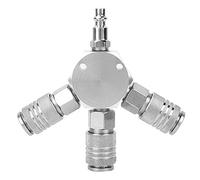 Connettore pneumatico 1/4 '' F-NPT 3 vie innesto rapido per manifold tubo flessibile, raccordo pneumatico trasversale per raccordo rapido