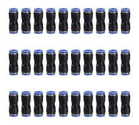 Connettore Pneumatico 6mm Pneumatica Raccordi Rapidi Raccordo Aria Connettore a Pressione Diritto Accessori per Utensili Pneumatici Compressa 30 pezzi