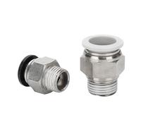 Connettore pneumatico APC8-02 Quick 6-01 Tappi diritti filettati 4mm/10/12/16-03 2 pezzi(WhitePC8-04)