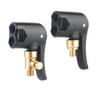 Connettore pneumatico in metallo e nylon per gonfiatori con supporto a doppia valvola e filettatura 5/16-32 per un fissaggio sicuro alle fonti d'aria (C)