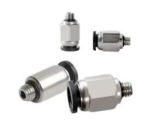Connettore pneumatico PC POC in miniatura 3mm 4mm 5mm 6mm M3 M4 M5 M6 1/8" Standard Pipe Thread tubo con filettatura esterna giunto pneumatico a un pulsante(PC4-01)