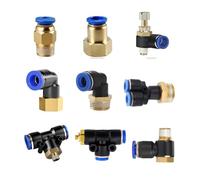 Connettore pneumatico per aria Raccordo pneumatico for connettore aria PC/PCF/PL/PLF 4mm 6mm 8mm Filettatura Raccordi for tubi diritti Connettori rapidi(6-04 (6mm-1l2),PC)