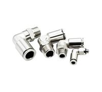 Connettore pneumatico PL4/6/8/10/12 mm tutto il rame Trachea Pug gomito ad angolo retto 2 pezzi (PL6-03)