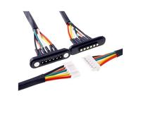 Connettore Pogo Pin magnetico impermeabile 2A 2 3 4 5 6 posizioni Caricato a molla 2,54 mm Maschio Femmina Presa di corrente continua Striscia di contatto(6P Wire PH2.0 MF)