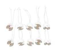 Connettore Portalampada Ceramico Bianco con Filo in Silicone, 10 Pezzi