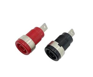 Connettore presa a banana da 40 PZ/LOTTO da 4 mm: Adattatore for montaggio a pannello con terminale Binding Post isolato, apertura 32 A 12 mm(Red Black(20 20))