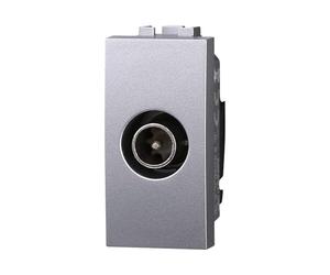 Connettore Presa TV Passante Maschio, Compatibile Con Bticino Living Light (Grigio)