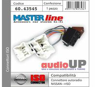 Connettore radio da ORIGINALE a ISO altoparlanti+aliment NISSAN Navarra '04->'07