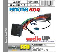 CONNETTORE RADIO DA ORIGINALE A ISO CON ANTENNA DIN PER OPEL ASTRA 2009 AL 2010