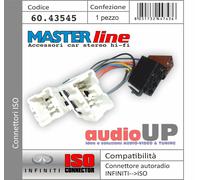 Connettore radio da ORIGINALE a ISO altoparlanti+aliment NISSAN Navarra '04->'07