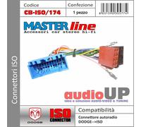 Connettore radio ORIGINALE->ISO altoparlanti+alim. DODGE Caliber 2006>2011.