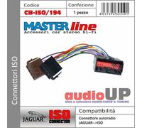 Connettore radio ORIGINALE->ISO altoparlanti+alim per Jaguar X-Type 2001 in poi.