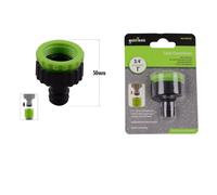 CONNETTORE RAPIDO CON FILETTO FEMMINA DA 3/4″ A 1″ PER TUBO RUBINETTO 50MM 90025