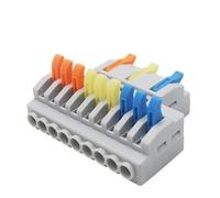 Connettore rapido for cavi, connettori universali for cavi elettrici, morsettiera con conduttore a inserimento rapido, divisore elettrico for luci a LED(3 Input 6 Output,30 PCS)