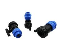 Connettore rapido for tubo in PE DN20/25/32 mm, filettatura maschio/femmina da 1/2", 3/4", 1", divisori for tubo di irrigazione, T/Gomito/Dritto/Valvola/Tappo terminale(F-Thread Valve DN25mm)