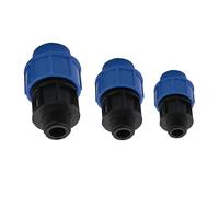 Connettore rapido for tubo in PE DN20/25/32 mm, filettatura maschio/femmina da 1/2", 3/4", 1", divisori for tubo di irrigazione, T/Gomito/Dritto/Valvola/Tappo terminale(Male Thread Straight DN32mm)