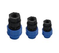 Connettore rapido for tubo in PE DN20/25/32 mm, filettatura maschio/femmina da 1/2", 3/4", 1", divisori for tubo di irrigazione, T/Gomito/Dritto/Valvola/Tappo terminale(F-Thread Straight DN32mm)