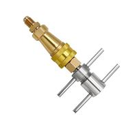 Connettore rapido per frigorifero, connettore rapido da 6,35 mm, adattatore in ottone e ferro galvanizzato, strumento professionale di sblocco e fluorurazione, per tubi in rame per frigoriferi e