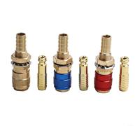 Connettore rapido per gas e acqua, design affidabile in ottone da 10 mm per connessioni di saldatura senza cuciture (3 pezzi)