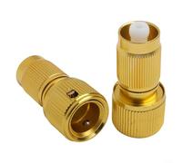 Connettore rapido per tubo dell'acqua per collegamento senza soluzione di continuità con rubinetto da giardino e tubo flessibile (2 pezzi)